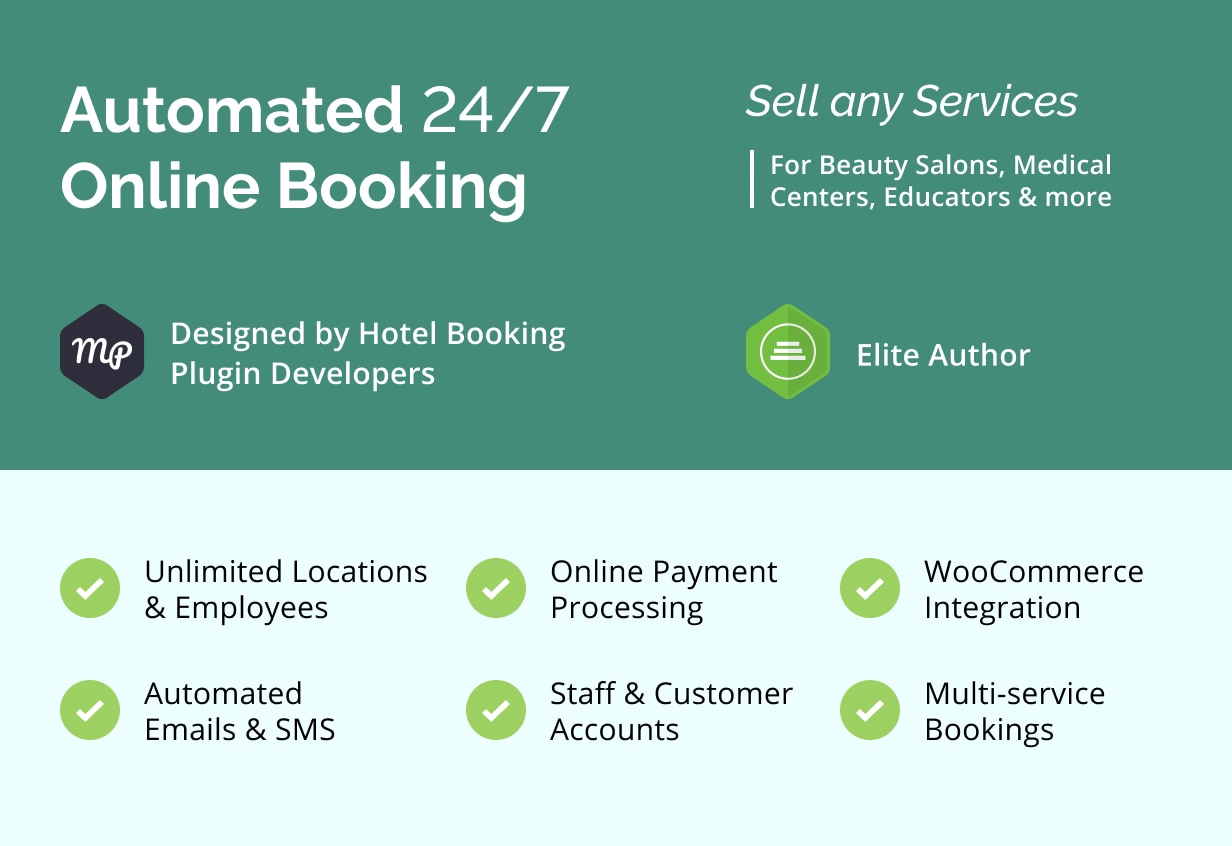 Automated 24/7 online booking
