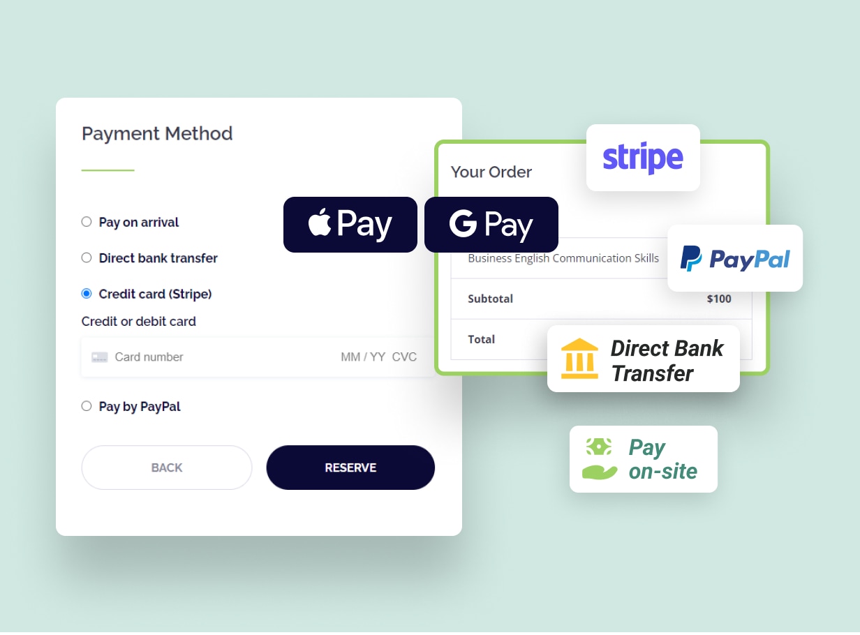 PayPal, Stripe, Apple Pay, Google Pay & More Gateways