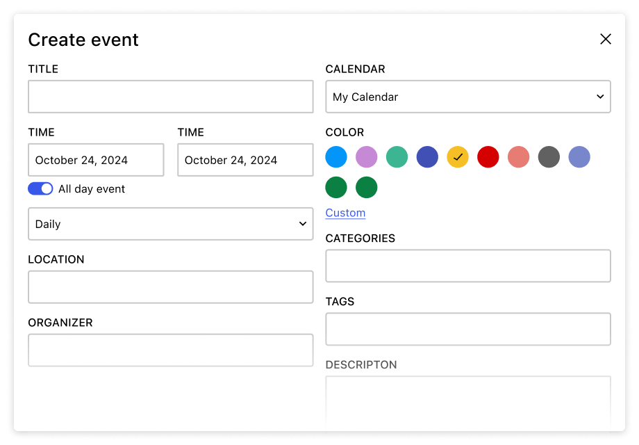 Enhance Events with Color and Key Details