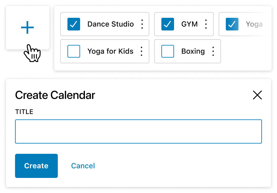 Add Unlimited Calendars for Flexible Event Organizing