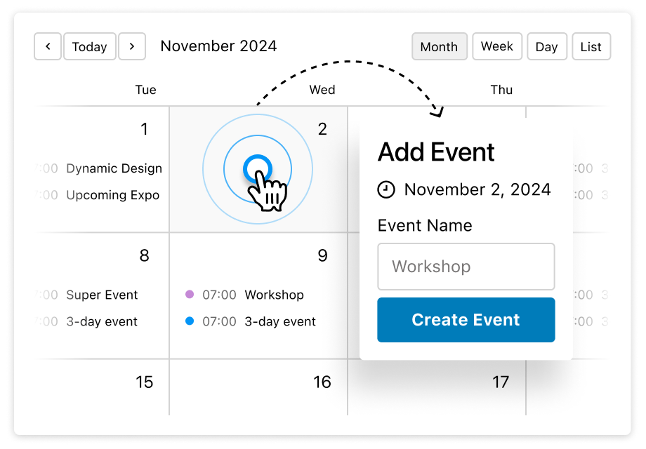 Fully Visual Event Management