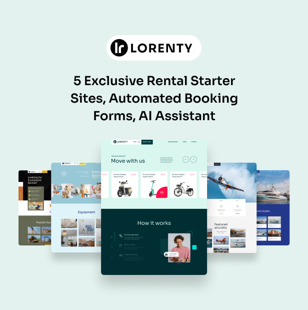 Equipment Rental WordPress Theme - Lorenty - 1