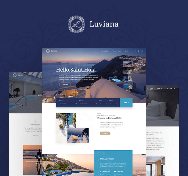 Hotel Booking WordPress Theme - Luviana