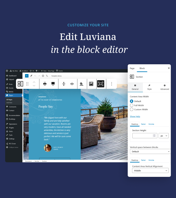 Hotel Booking WordPress Theme - Luviana - 3