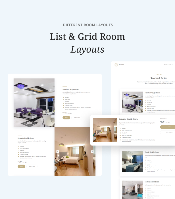 Hotel Booking WordPress Theme - Luviana - 4