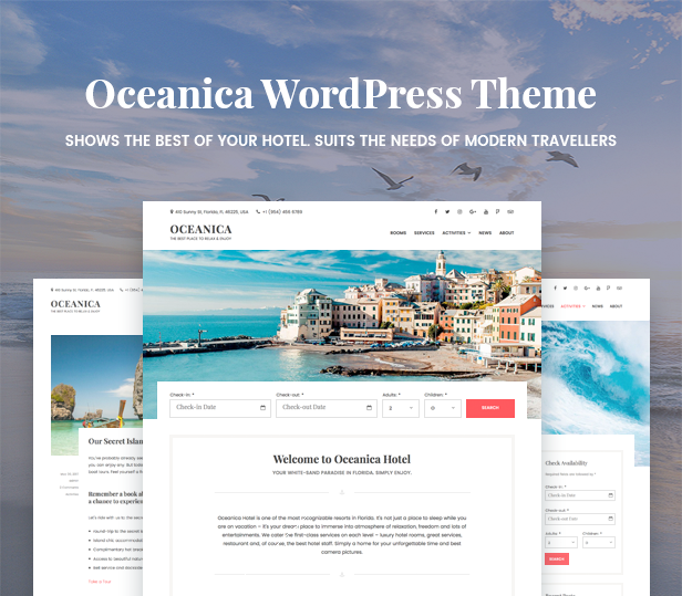 WordPress Hotel Booking Theme - Oceanica - 1