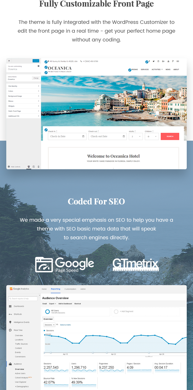 WordPress Hotel Booking Theme - Oceanica - 3