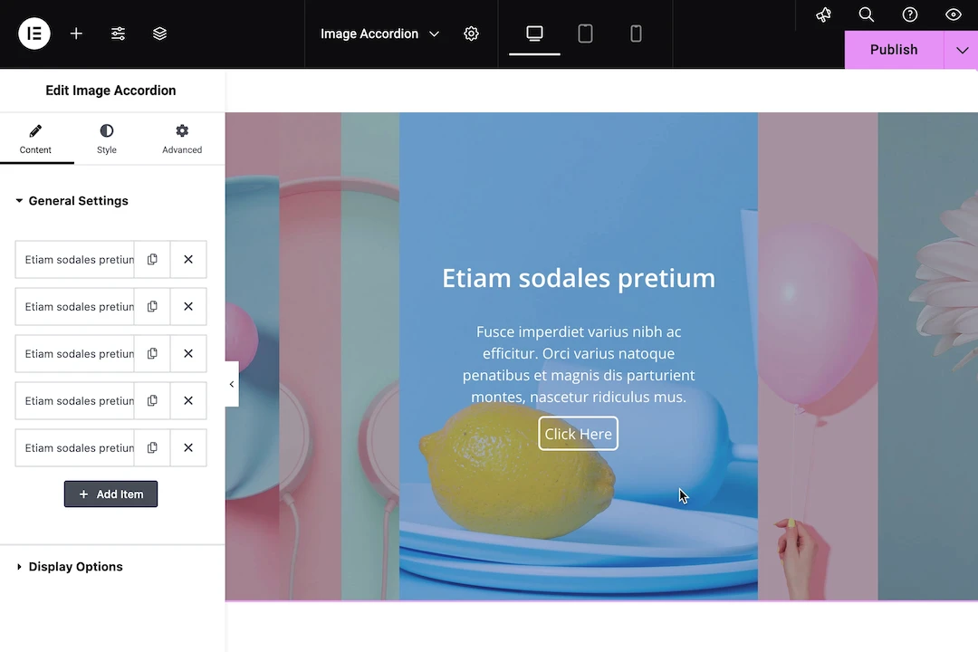 Stratum Image Accordion